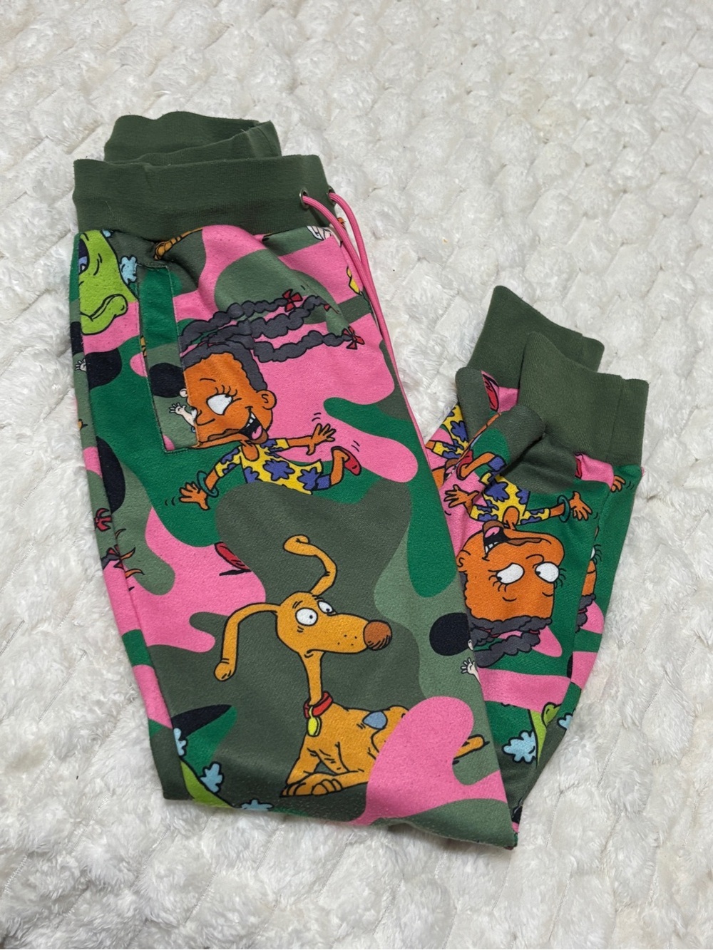 Nickelodeon Pink & Green Rugrats Camo Joggers